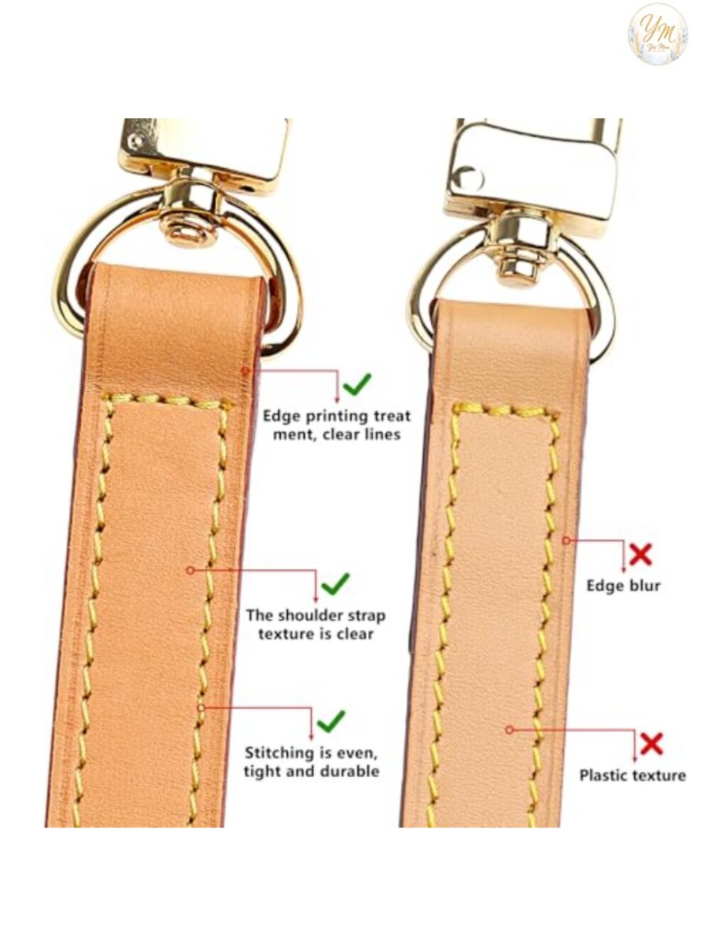 Vachetta Leather Adjustable Crossbody Bag Strap Replacement Shoulder Strap for
